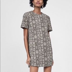 ZARA NWT Snake Print Shift Dress